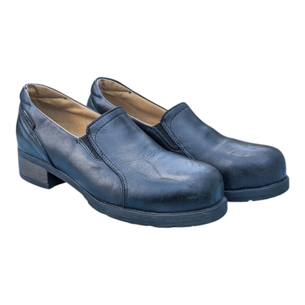 Mellow Walk Women's Slip-On Vanessa Steel Toe Work Pumps 402109 Black Size 8.5D